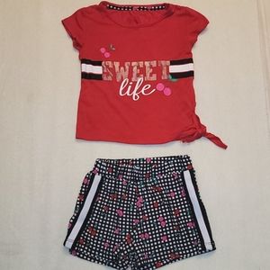 SALE 5/$20 Sweet Life Cherry T-Shirt and Short Set